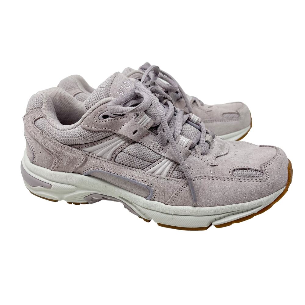 Vionic Size 7.5 Purple Mist Suede 23WALK Adult Sneaker Leather Lace Up Firm Heel